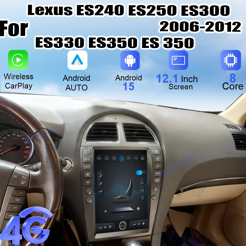 

Car Intelligent Systems Android 15 For Lexus ES240 ES250 ES300 ES330 ES350 ES 350 2006-2012 Carplay Display Head Unit AutoRadio