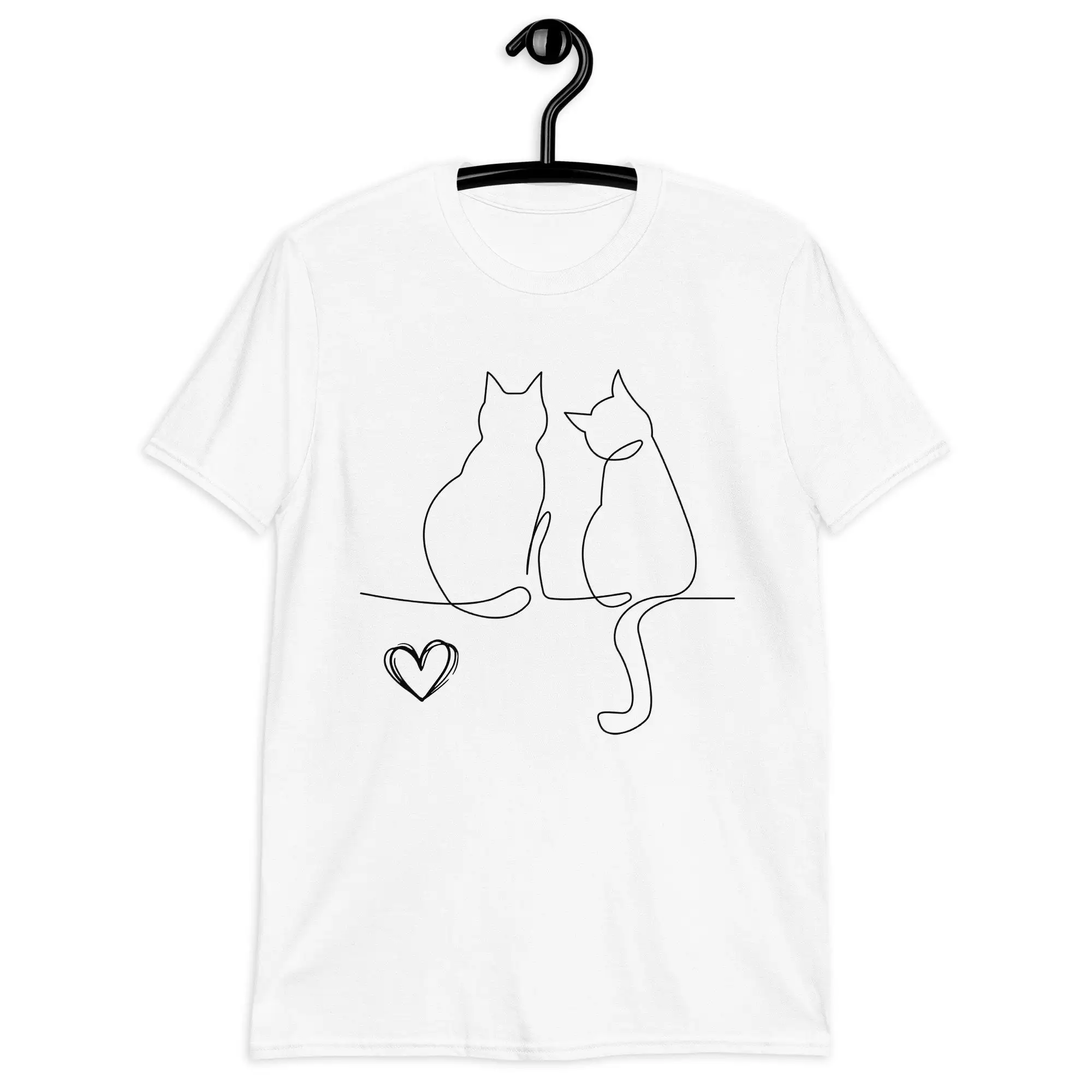 Valentine'S Day Unisex T Shirt With Cats In Love Romantic Partner Look Gift For Couples