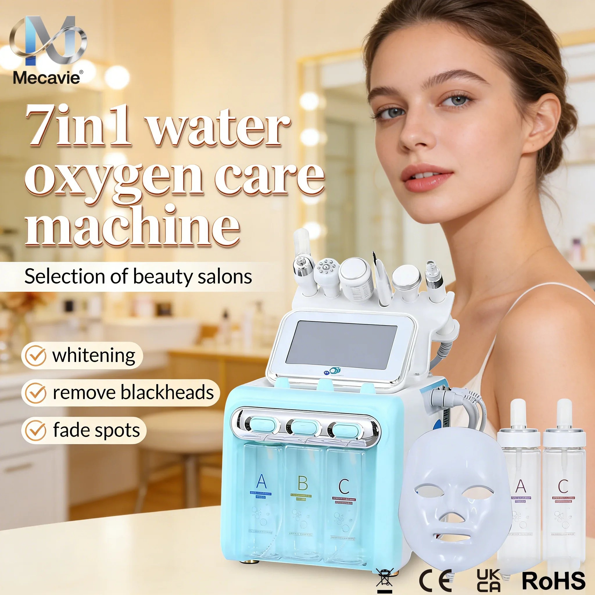 

Аксессуары для аппарата H2O2 Water Oxygen Hydro: ультразвуковой скрабер, очиститель пор, лифтинг-насадка для лица, устройство для удаления черных точек с функцией мелкопузырькового очищения