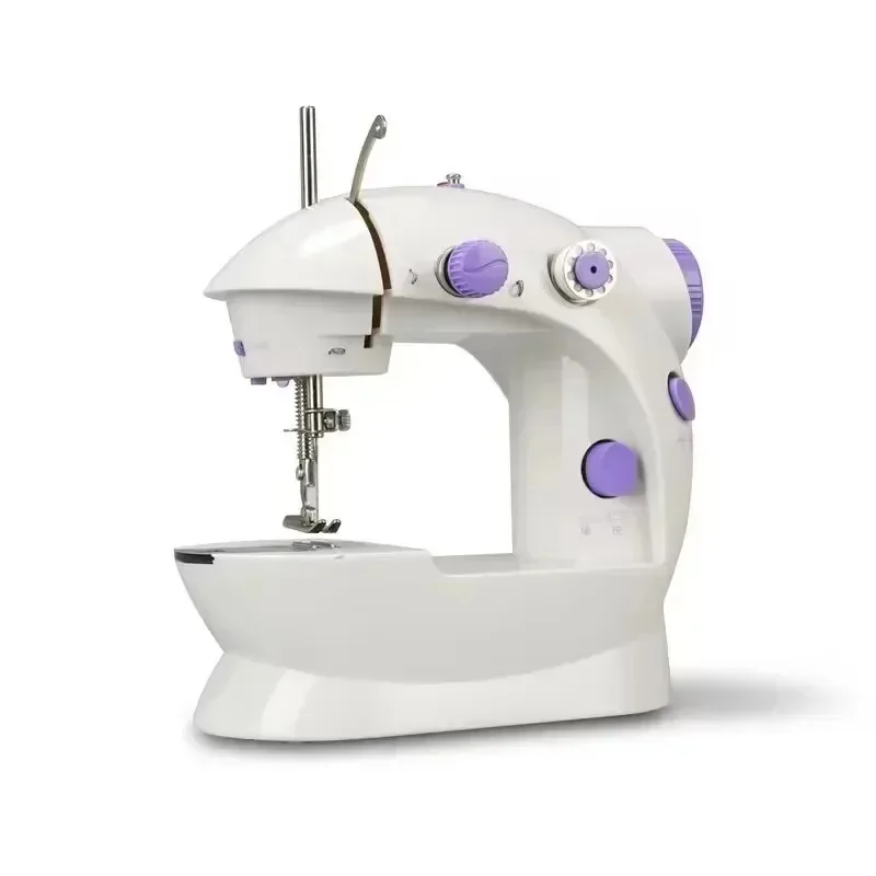 Household Mini Sewing Machine, Handheld Sewing Machine with Light Cutter, Foot Pedal, Portable, Night Light, 202