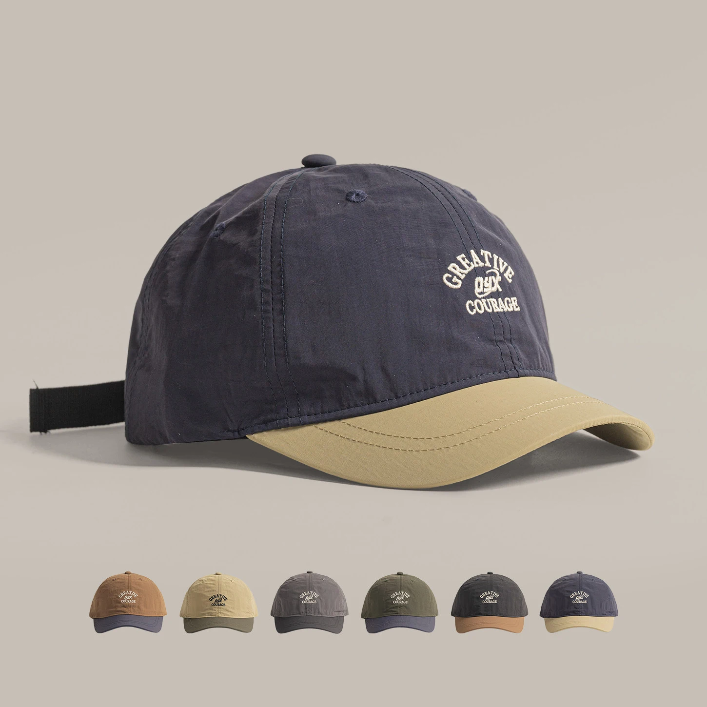 New American Retro Color-Matching Embroidered Letter Soft-Top Baseball Cap, Fashionable and Casual, Highly Versatile, Beanie Hat