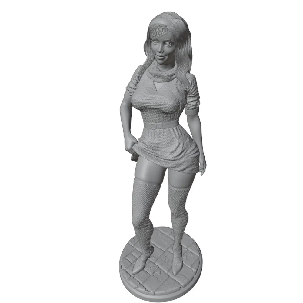 Estatua miniatura resina chica sexy sin pintar para rol y coleccionable - imagen 4