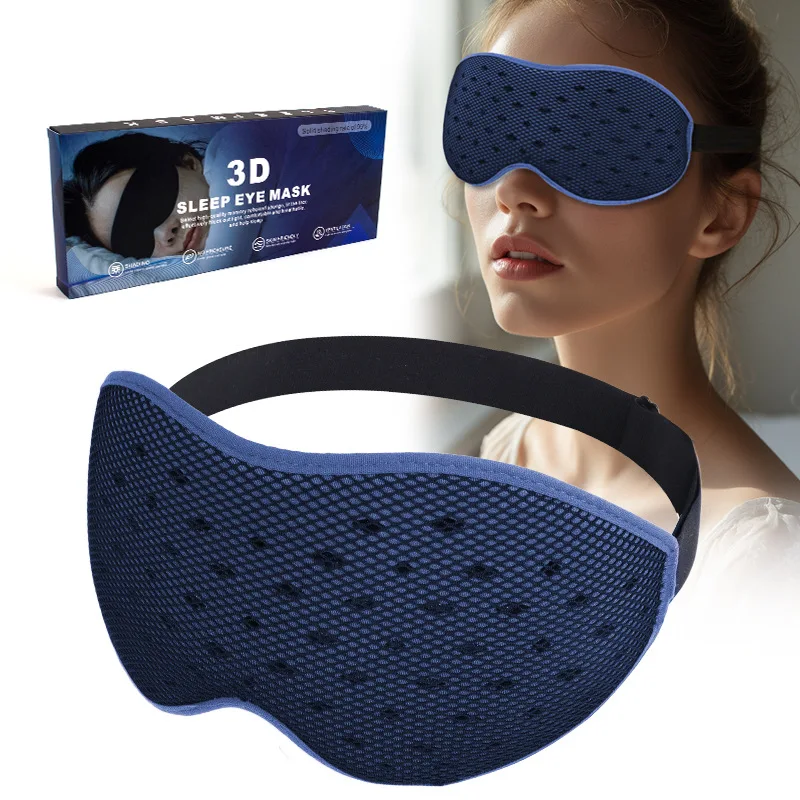 

Eye Mask for Sleeping Cover 3D Contoured Cup Blindfold Concave Molded Night Sleep Shade Block Out Light for Women Men Eyepatch