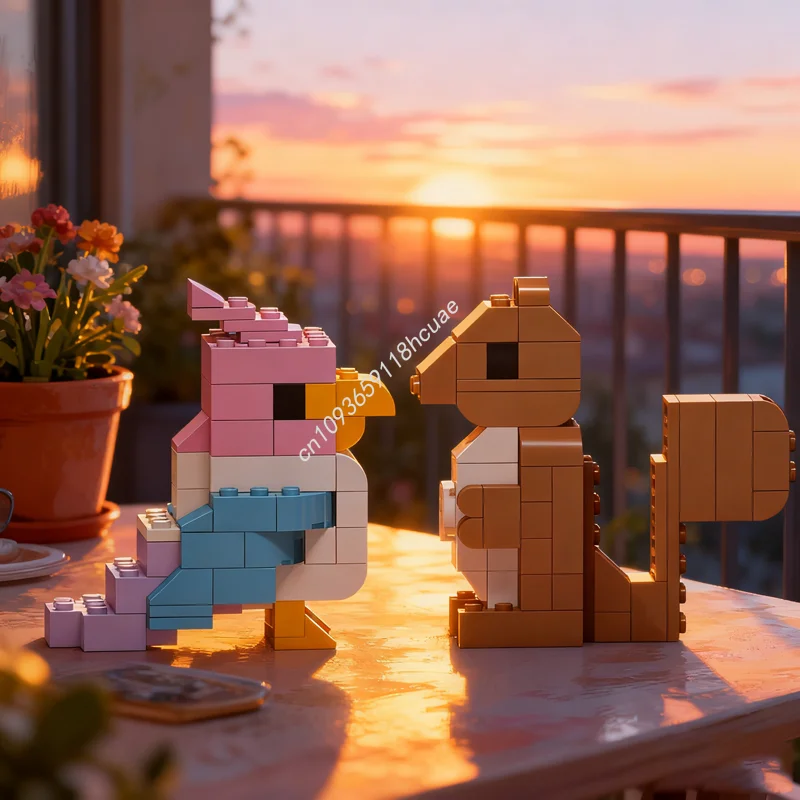 

216pcs MOC Classic Bird Squirrel Model Building Blocks Architecture Toys Assemble DIY Creative Education Christmas Gifts Idea