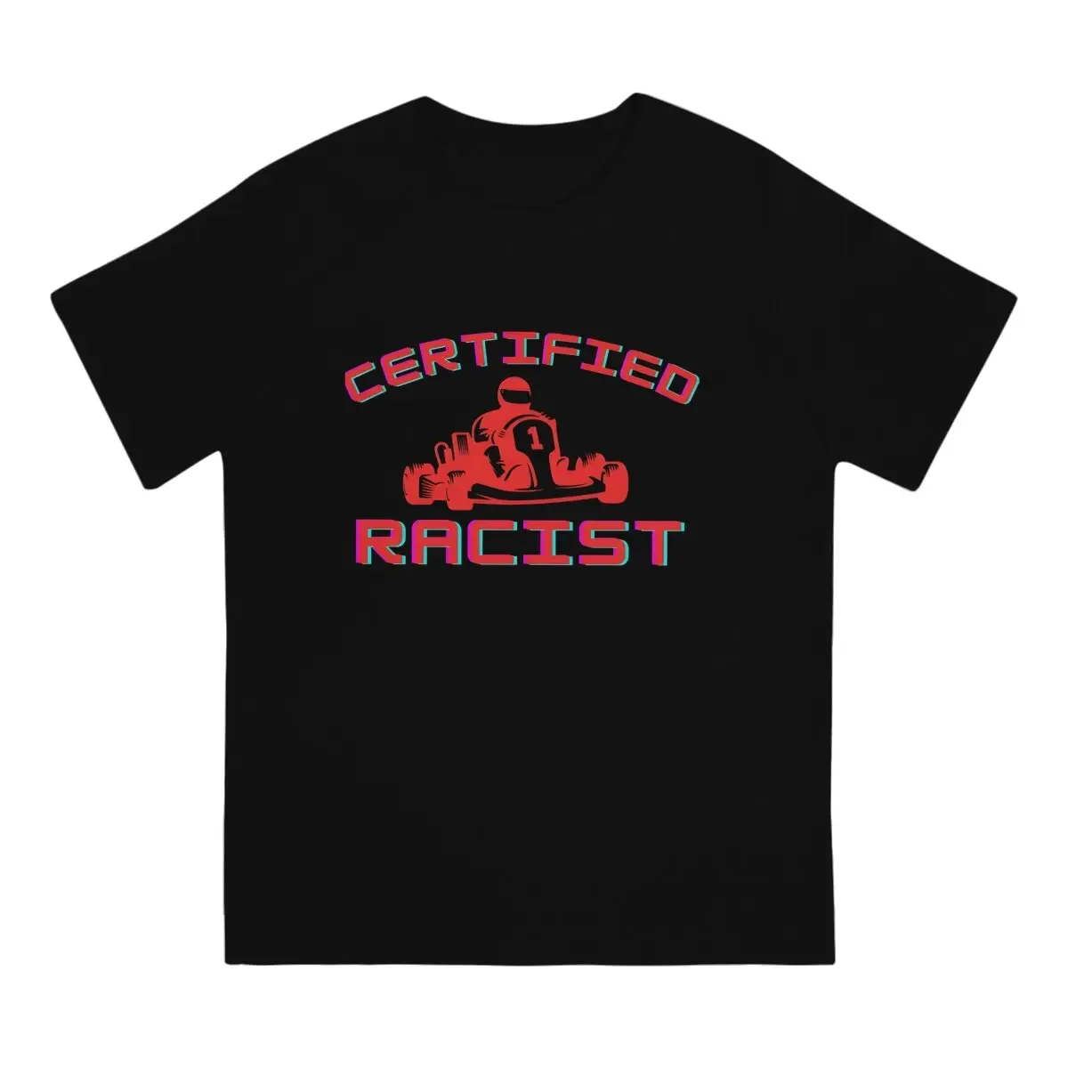 Racisting Men's T Shirt Certifieds R-Racist Amazing Tees Short Sleeve Round Collar T-Shirts Pure Cotton Party Tops