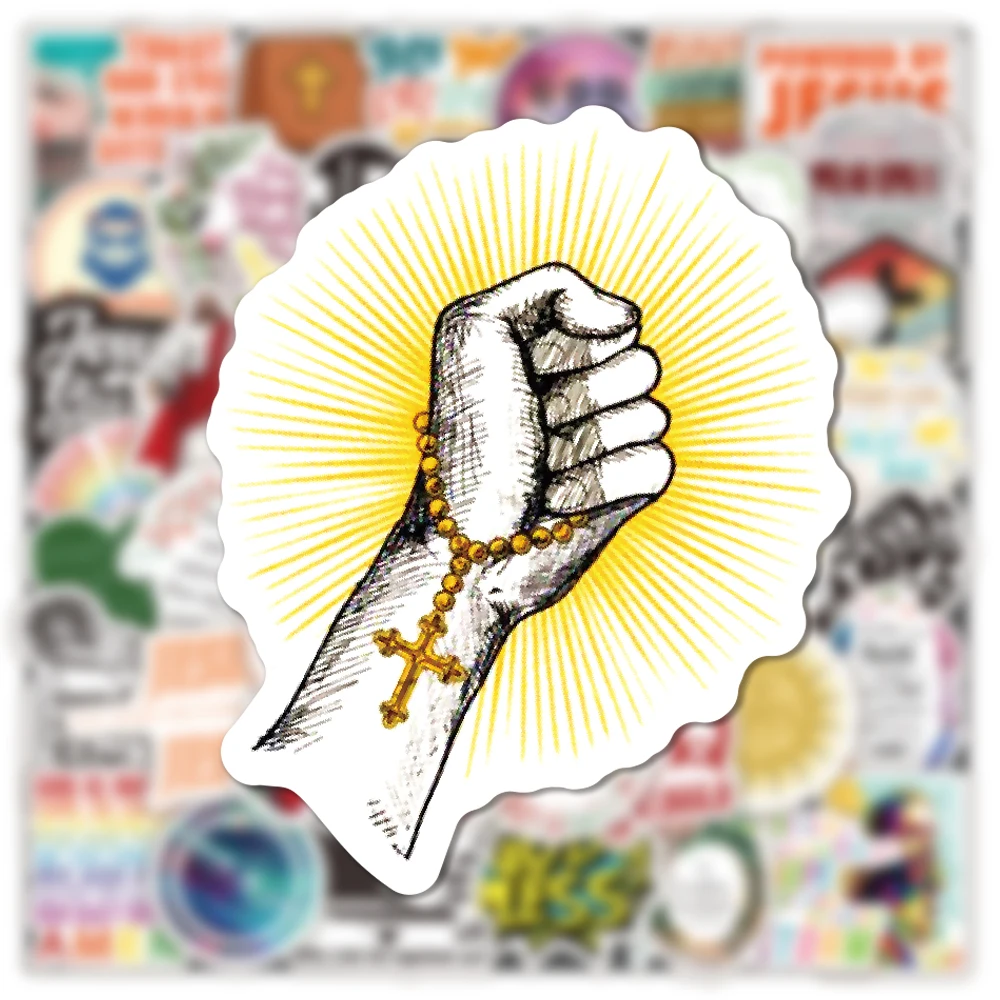 ملصقات دينية مسيحية مسيحية ، لاب توب ، حافظة هاتف ، سجل قصاصات سيارة ، ثلاجة ، حقائب أمتعة ، شارات حائط جرافيتي ، هدية ، 50 *