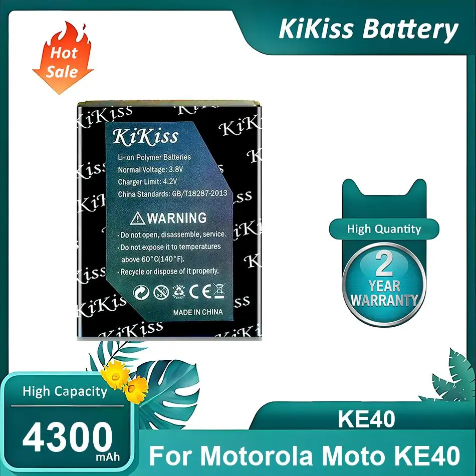 

Replacement Mobile Phone Battery For Motorola Moto KE40,KE40,4300mAh