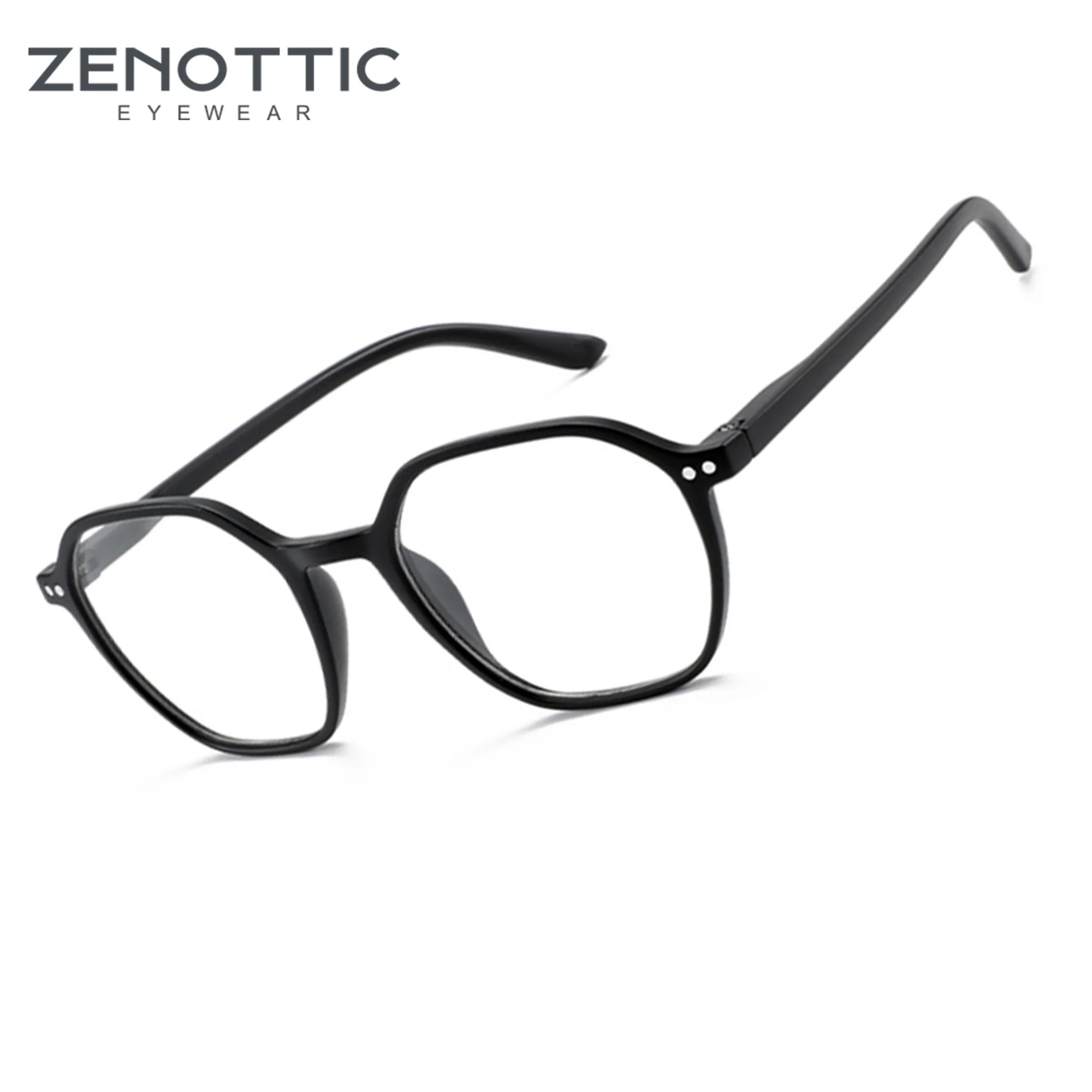 

ZENOTTIC Anti Blue Light Blocking Glasses Men Women Hexagon Computer Gaming Spectacles Frame Oversize Optical Myopia Eyeglasses