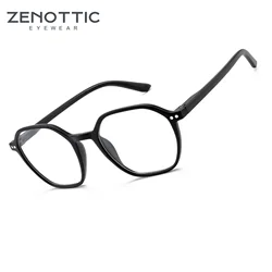Zenottic Anti Blauw Licht Blokkeren Bril Mannen Vrouwen Hexagon Computer Gaming Bril Frame Oversize Optische Bijziendheid Brillen