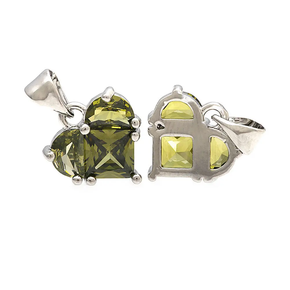 18K Gold Farbe Messing und Zirkon Herz Charms Anhänger Hochwertige Schmuckherstellung Halskette Ohrringe Zubehör für Frauen – Detail 33