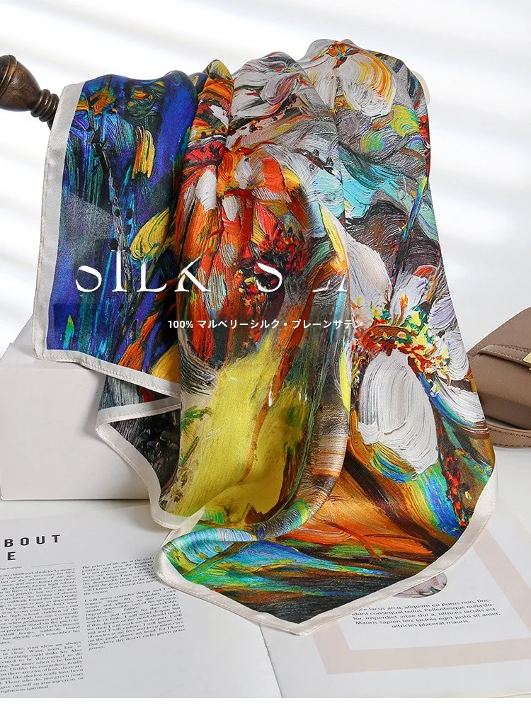 artistic-rhapsody-silk-scarf-series-women's-waist-belt-tie-silk-scarf-high-end-feeling-matching-netie-spring-summer-autumn