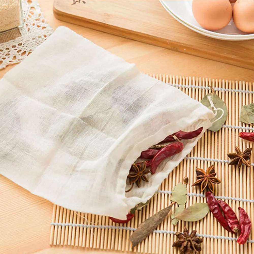 Cotton Filter Bag Strainer Mesh Nut Milk Wine Strainer Reusable Slag Bags Food Colander Tea Coffee Cooking Food Special