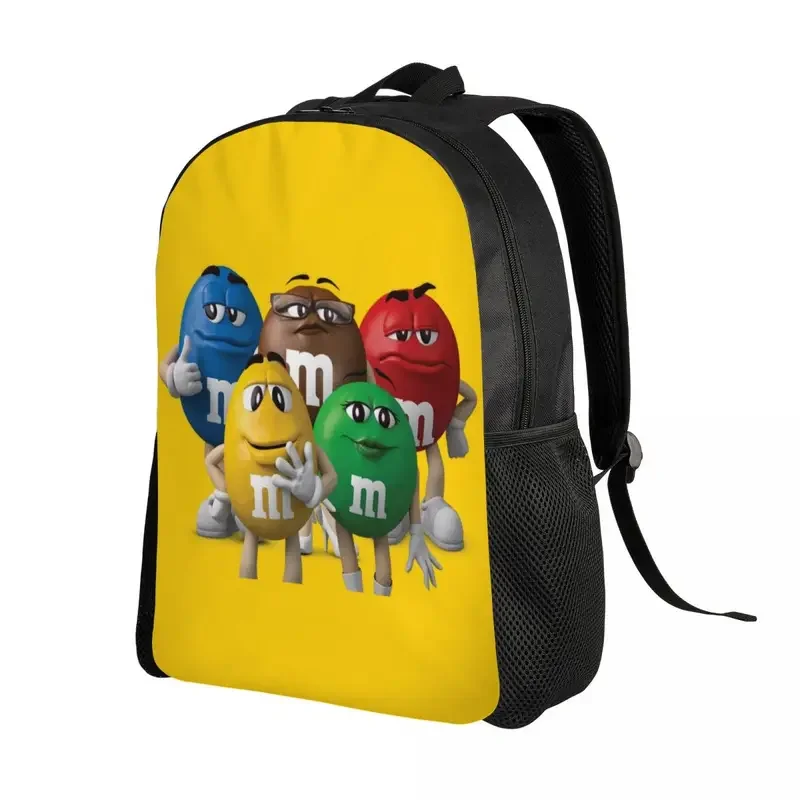 M & M's Chocolate Candy Meme mochila de viaje para hombres y mujeres, bolsa de libros para computadora portátil escolar, bolsas de día para estudiantes universitarios