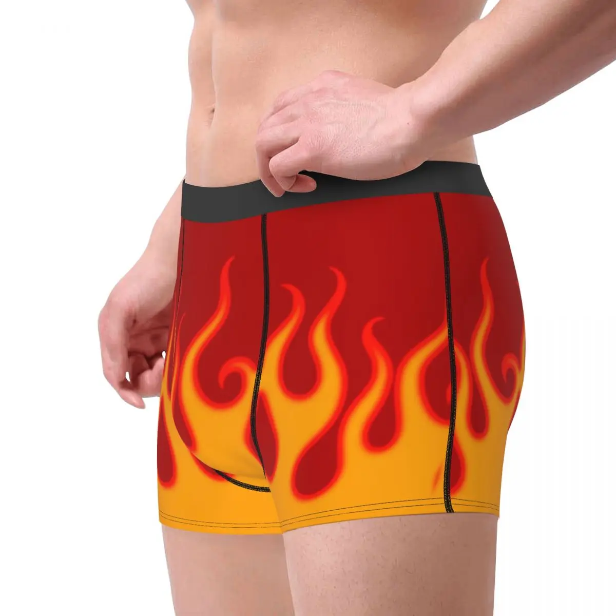 Custom Red Hot Fire Racing Flames Boxers, Roupa Interior Masculina, Cool Cuecas, Cuecas, Boxers Shorts