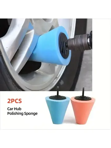 2pcs Car Hub Polishing Sponge Grinding Head Metal Plastic Grinding Conical Sponge Polishing Sponge Wheel