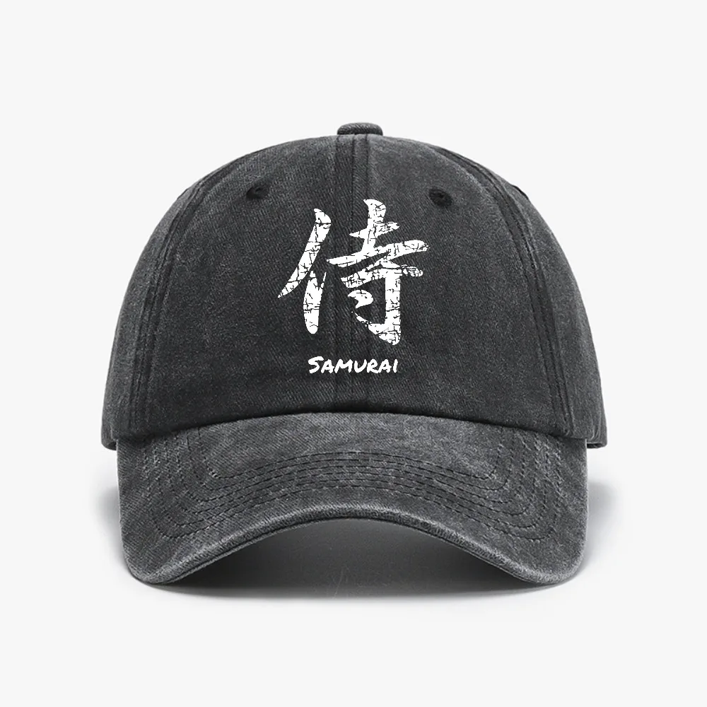 

Samurai Character Printed Men's Baseball Cap Women Men's Adjustable Dad Hat Unisex Distressed Washed hats
