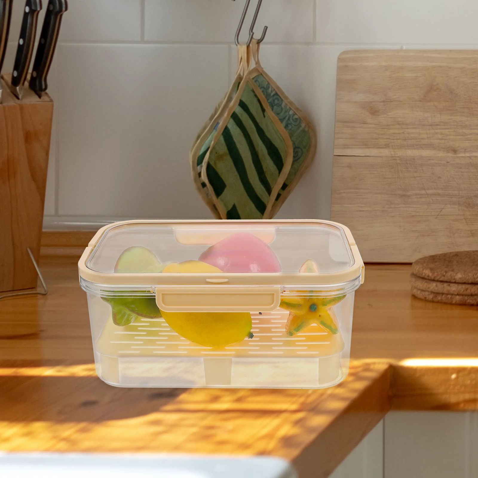 

Airtight Food Container Compact Refrigerator Food Storage Box Stackable Freezer Fruit Vegetable Keeper Portable Fresh