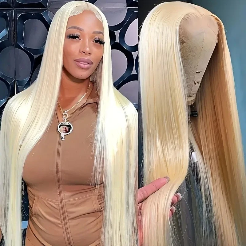 's : European and American Fashion Light Blonde , African Women's Front Lace Straight Hair Wig