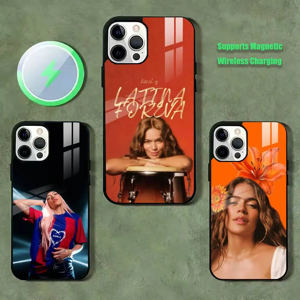 

Latin Pop Karol G Phone Case For iPhone17,16,15,14,13,12,11 Plus,Pro Allows magnetic wireless charging