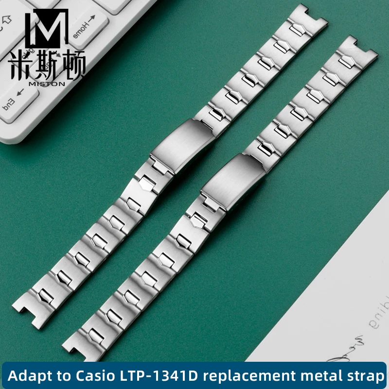 

LTP-1241D Steel Band For Casio Women Student Table 3383 LTP-1241D Metal Strap Replacement Notch 14mm Stainless Steel Watch Chain