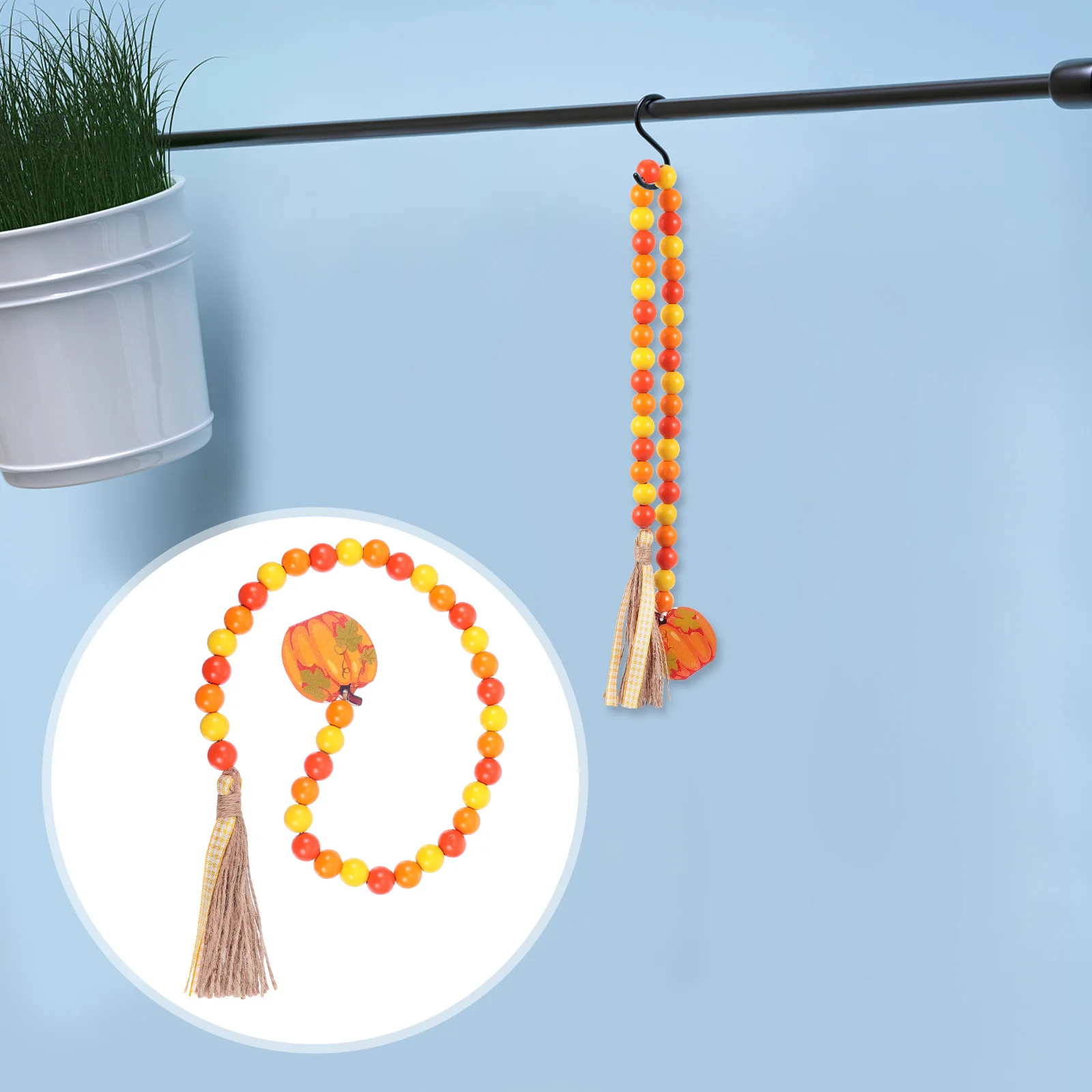

Exquisite Decoration Pendant Thanksgiving Fall Pumpkin Beaded Garland Unique Neck Portable Man Ornaments