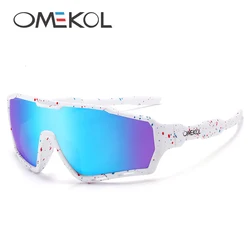 OMEKOL New UV400 Sunglasses Men Women Softball Fishing Cycling Hiking Running Eyewear Outdoor Goggles Baseball Sport Sun Glasses