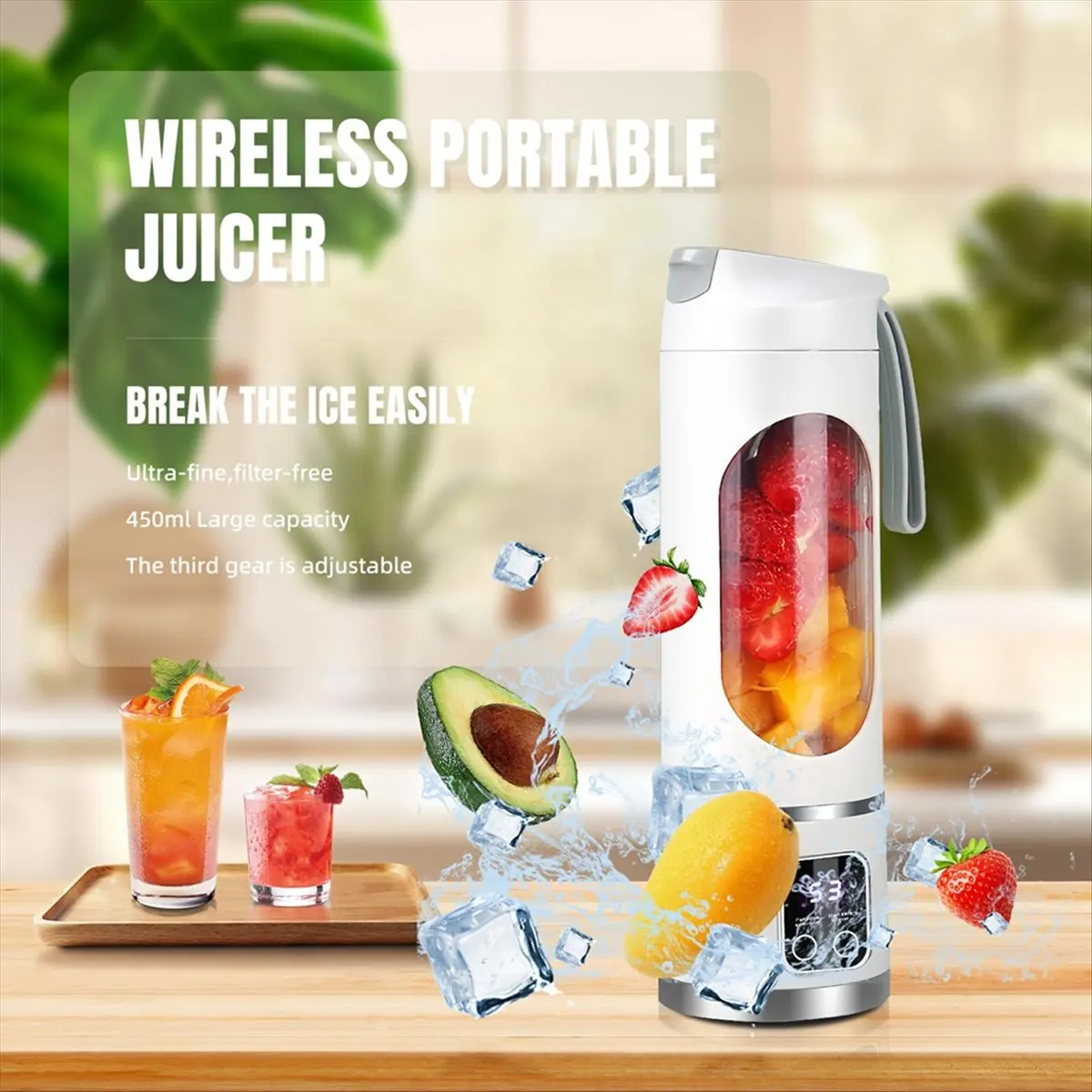 Portable Blender Usb Rechargeable - A20M USB wiederaufladbarer tragbarer Mixer 8-Blatt-Mini-Eiszerkleinerer