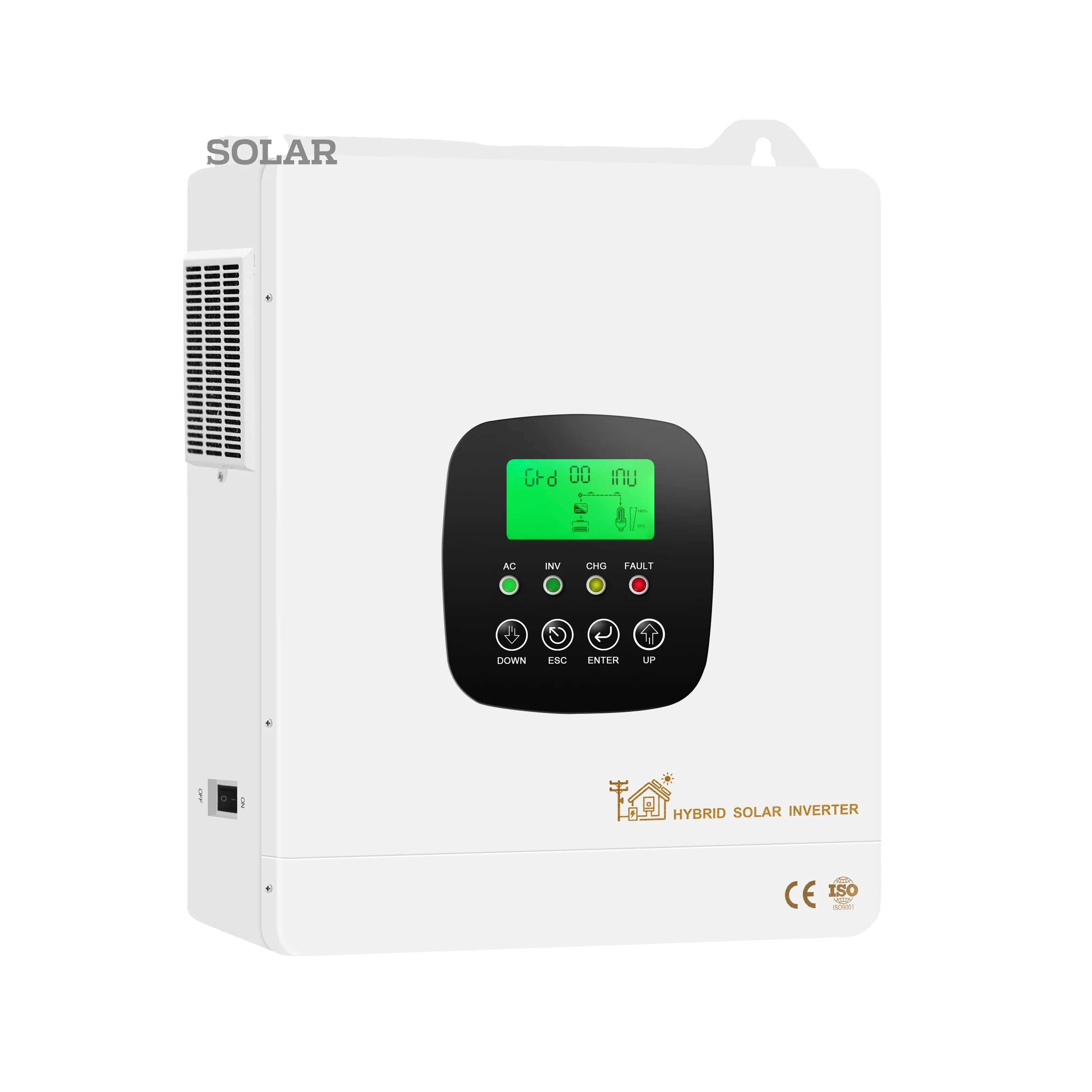 

Split Phase Inverter 1kw 2kw 3kw 5KW 6kw On/Off Grid Hybrid Solar Inverter Built- In MPPT 80A 100A Solar Controller With Wifi