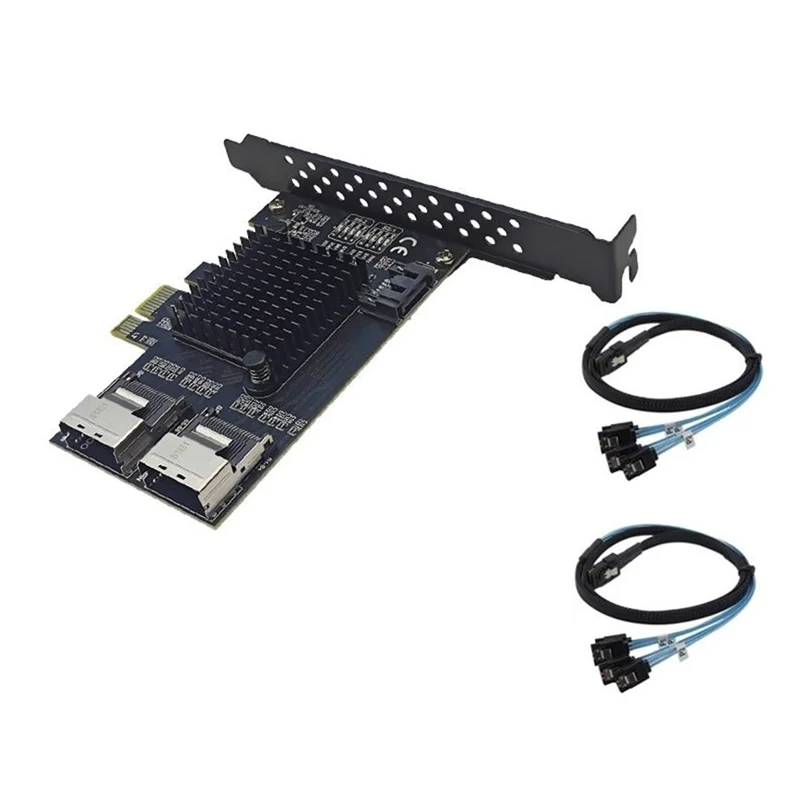 

PCI-E 4X 3.0 4X, 8X, 16X до 2-портового MINISAS SFF-8087 + SATA к 9-портовому жесткому диску SATA 3.0 Карта расширения 6G B-ABIU