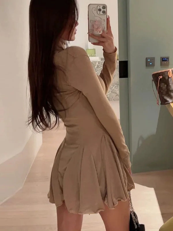 2024 Summer Korean Version Gentle Sexy High Neck Slim Lotus Leaf Sleeveless Dress+long Sleeved Cardigan Two Piece Set 6HJ5