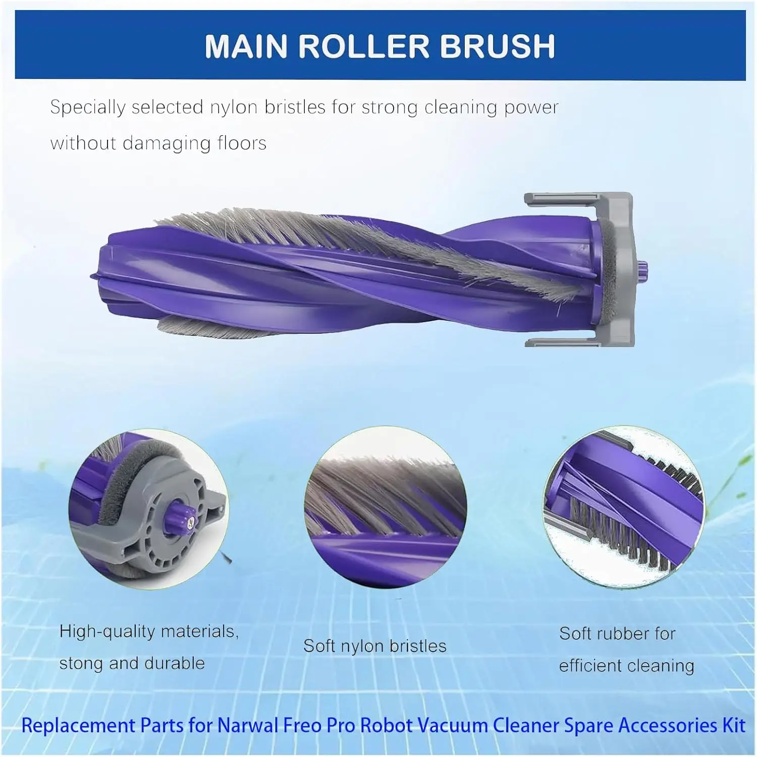 For Narwal Freo Pro Robot Vacuum Cleaner Main Brush Side Brush Dust Bag HEPA Filter Mop Cloth Accessoies