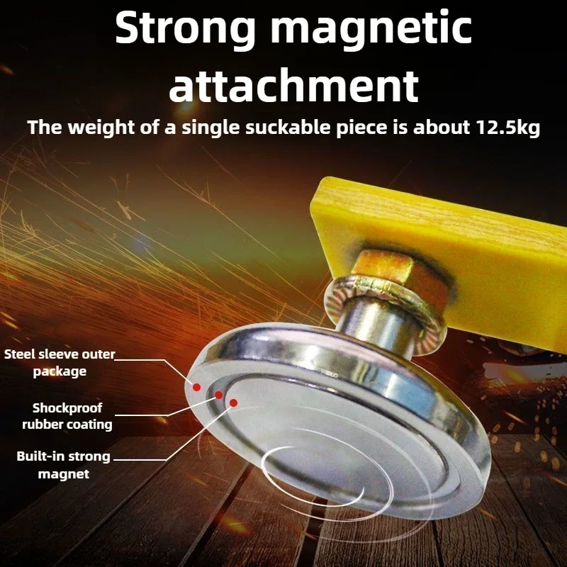 Aksesori Alat Pendukung Pengelasan Pelat Logam Penjepit Tanah Magnetik Kepala Magnet Pengerjaan Logam