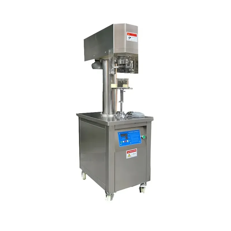 Semi Automatic Floor to Ceiling Pet Can Aluminum Cover Sealing Machine for Food Fish Canning Tin Can Crimping and Sealing 2