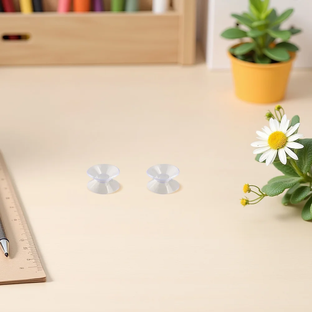 

10Pcs 30mm Dual Side Suction Pads Transparent PVC Adheres to Nonporous Surfaces 30mm Suction Cups Double Sided Sucker Pads