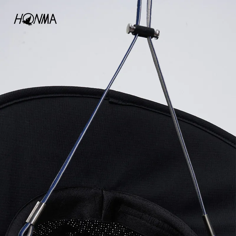 HONMA Men Outdoor Bucket Hat Golf Sun Protection Cap Wide Brim Foldable Fishing Hat with Chin Cord
