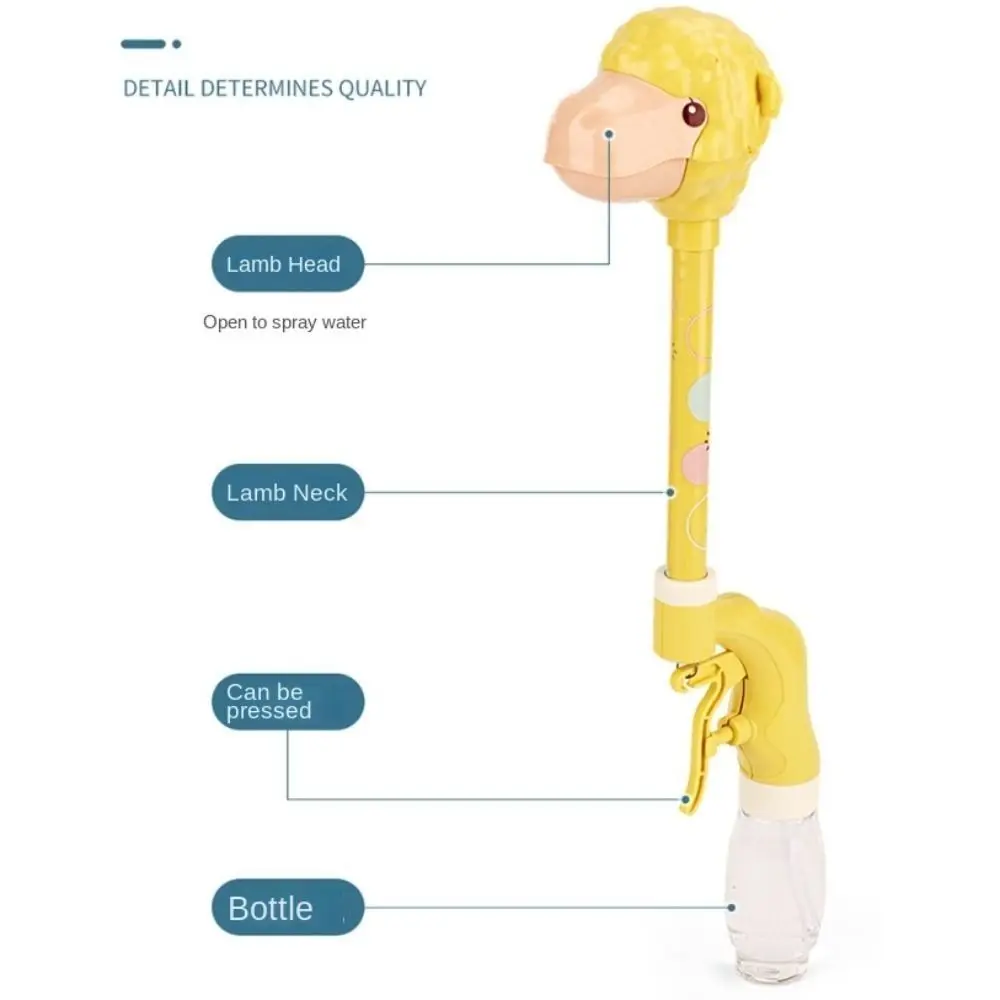 Long-necked Dinosaur Water Spray Toys Open Mouth Style Press Type Alpaca Bath Fountain Toy Handheld Easy To Fill