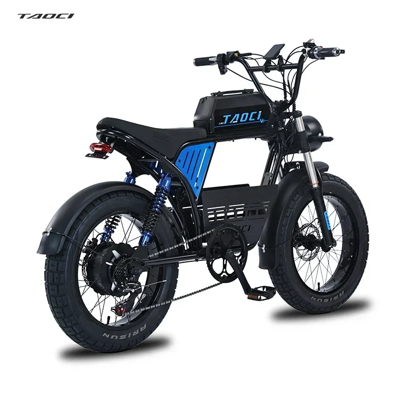 AKEZ retro style Electric Bicycle 1500W motor 48V 18AH battery e-bike 20 inch fat tire mountain off-road riding electric bike image 3
