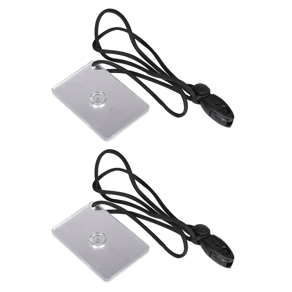 

2 Pcs Signal Mirror Outdoor Survival Acrylic Camping SOS Reflective Mirror Hiking Hunting Fishing Sports Emergency Tool