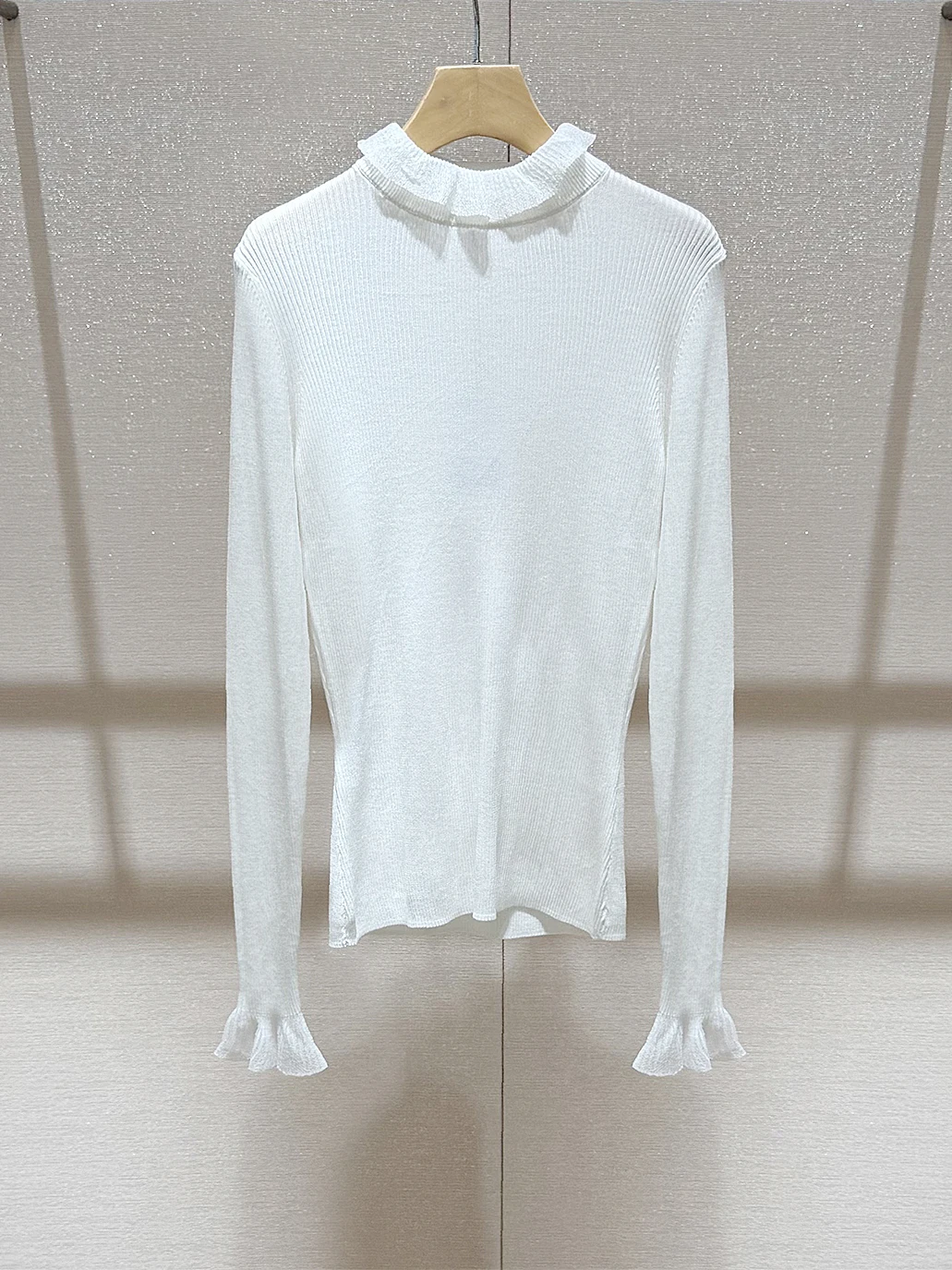 

Белый трикотажный базовый слой для женщин, облегающий, с воротником-стойкой, уникальный дизайн, повседневный, длинный рукав, дышащий, приятный к коже...