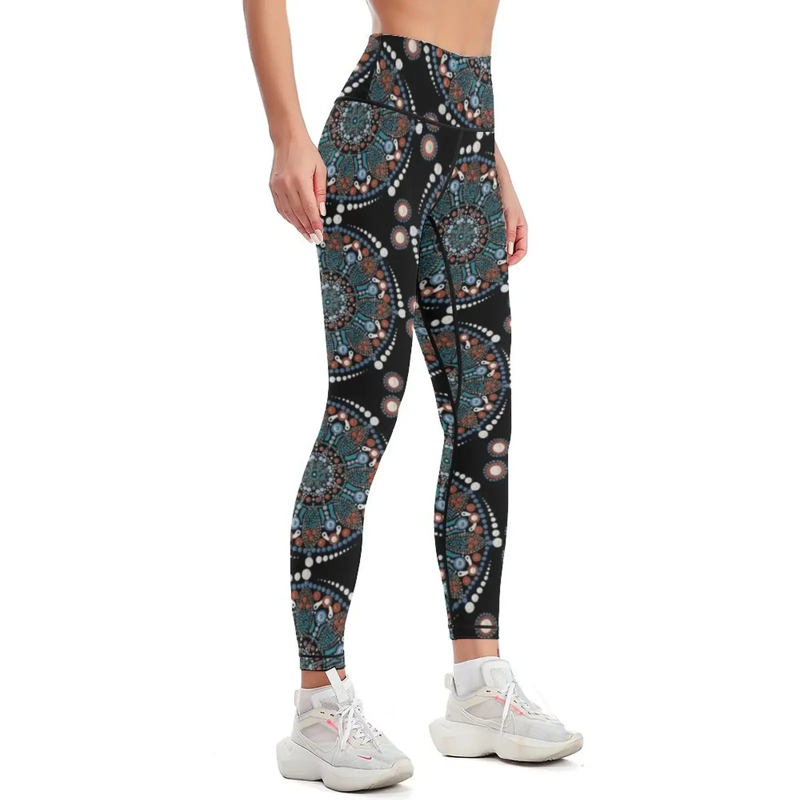 Blue Twilight Mandala Leggings Sports pants for Women's tights legging pants raises butt sports for push up Womens Leggings