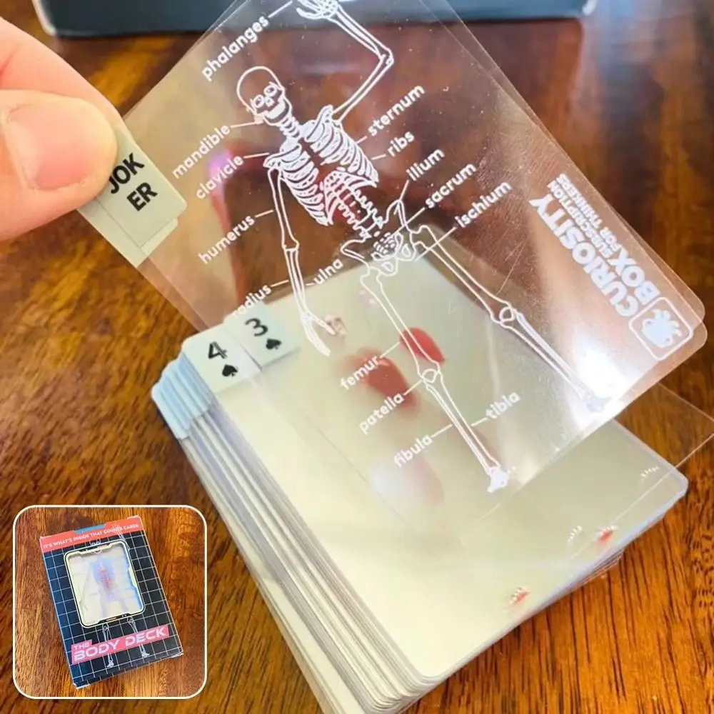 Full Skeleton Human Anatomy Playing Cards X-Ray Designs Educational Mannequin Body Deck The Body Deck Skeleton Playing Cards Kit