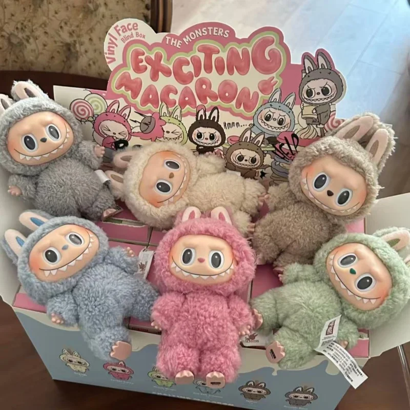 POP MART THE MONSTERS LABUBU - Exciting Macaron V1 V2 V3 Vinyl Face Doll Series Blind Box Trendy Toy KeyChain Bag Birthday Gift
