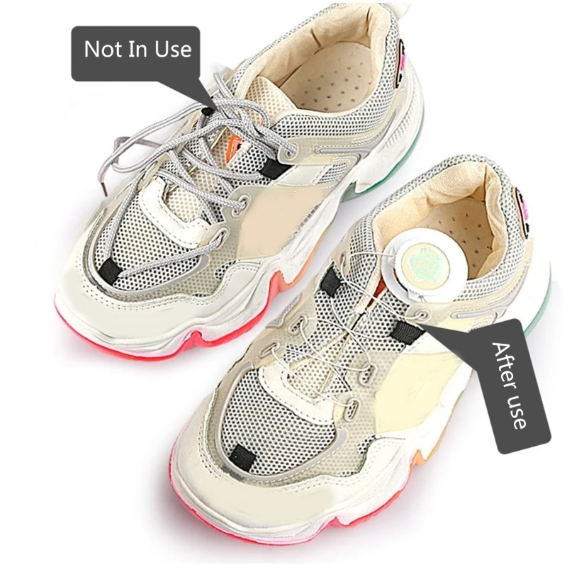 Quick Lock Shoestrings Rotating Metal Wire Laces Automatic Buckle Rope Shoelaces No Tie Shoe Laces Strong Lock Shoelaces