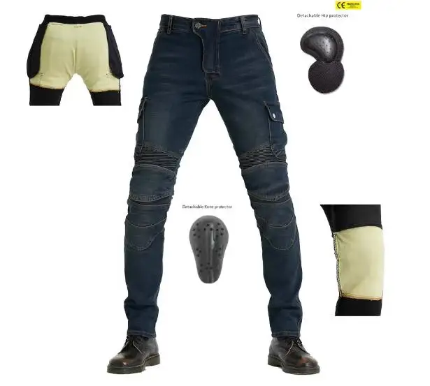 High quality jeans men's and women's drop-resistant motorcycle pants Aramid wear-resistant cycling protection B06