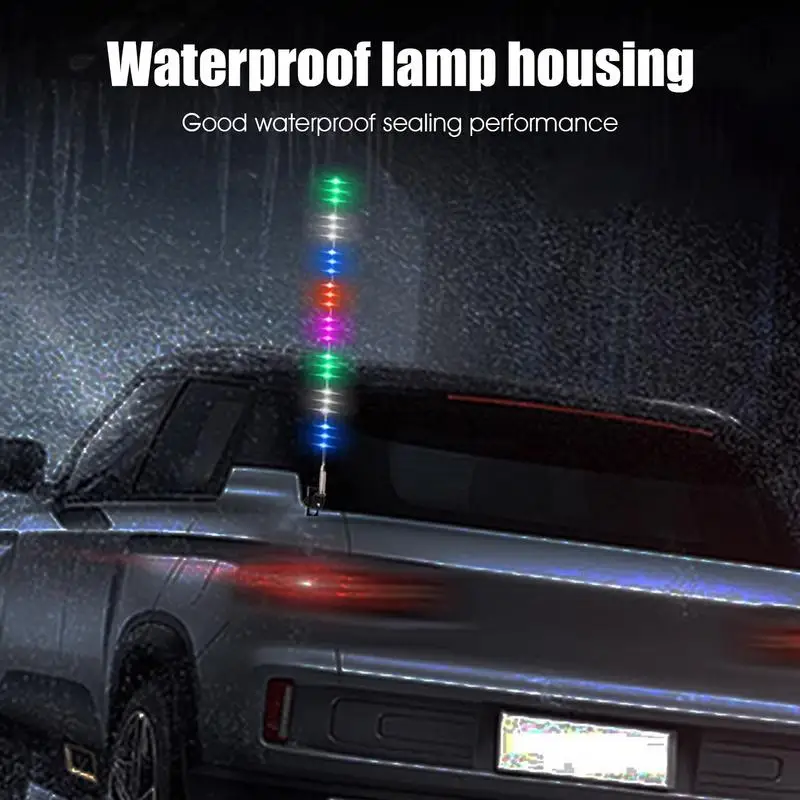 Whip Lights Truck Car LED Whip Lights Truck Running Streamer Light LED Antenna Lamp RGB Lights Warning Pilot Pole Lights