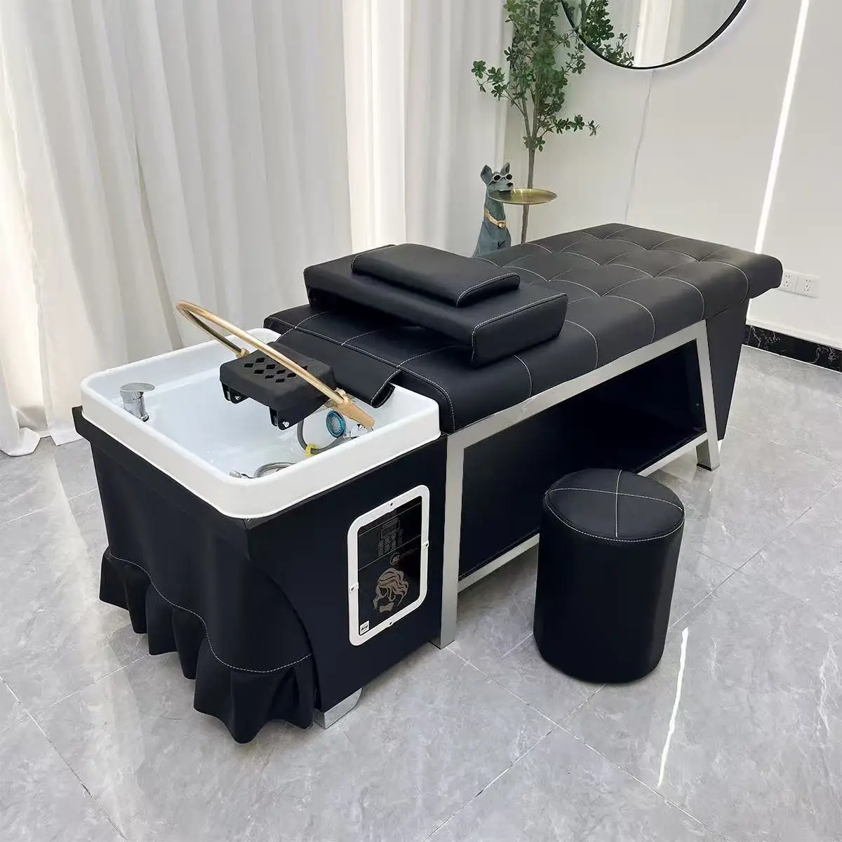 

!@！@Japanese Head Spa Bed Equipment Salon Furniture Massage Table Thai Hair Washing Bed Head Spa Sink Head Therapy Shampoo Bed