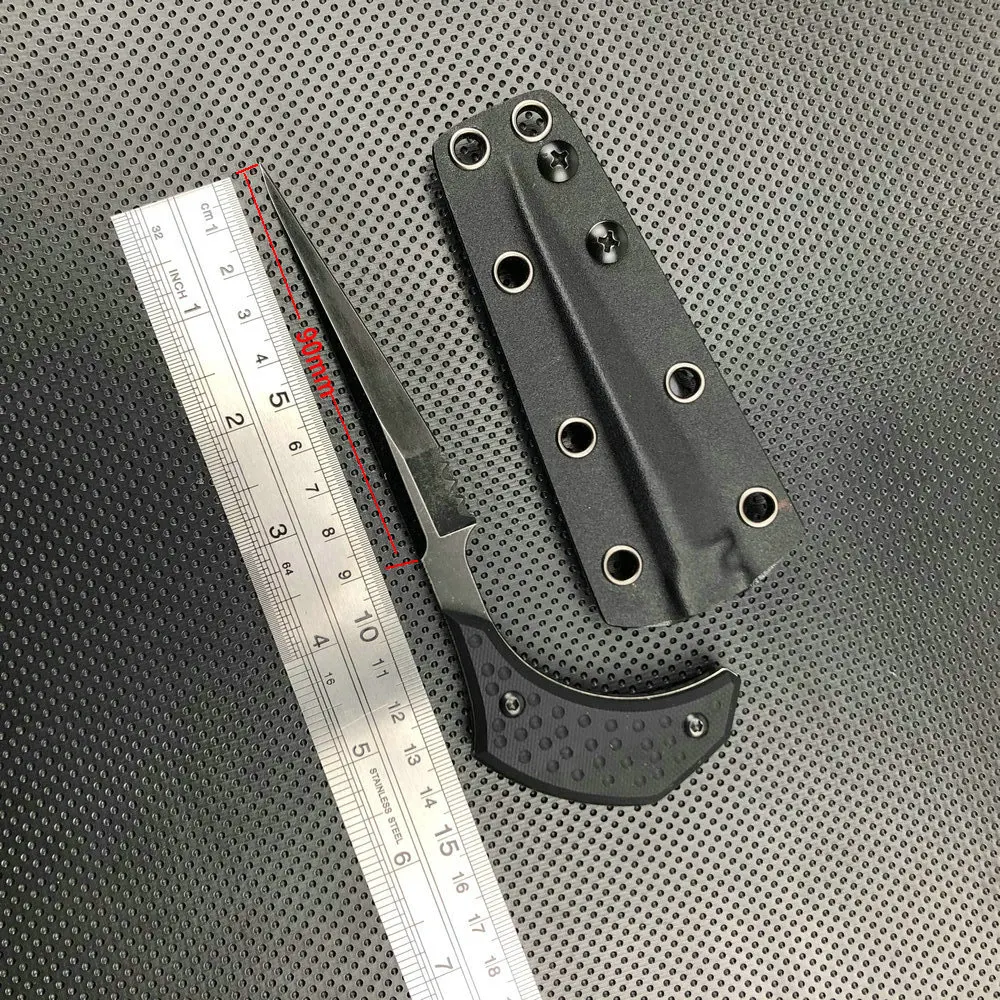 Pisau Leher Taktis Trskt, Pisau Saku Luar Ruangan Berburu, Pisau Berkemah Keren 440c, Alat Edc Hadiah Csgo dengan Kydex Dropshipping