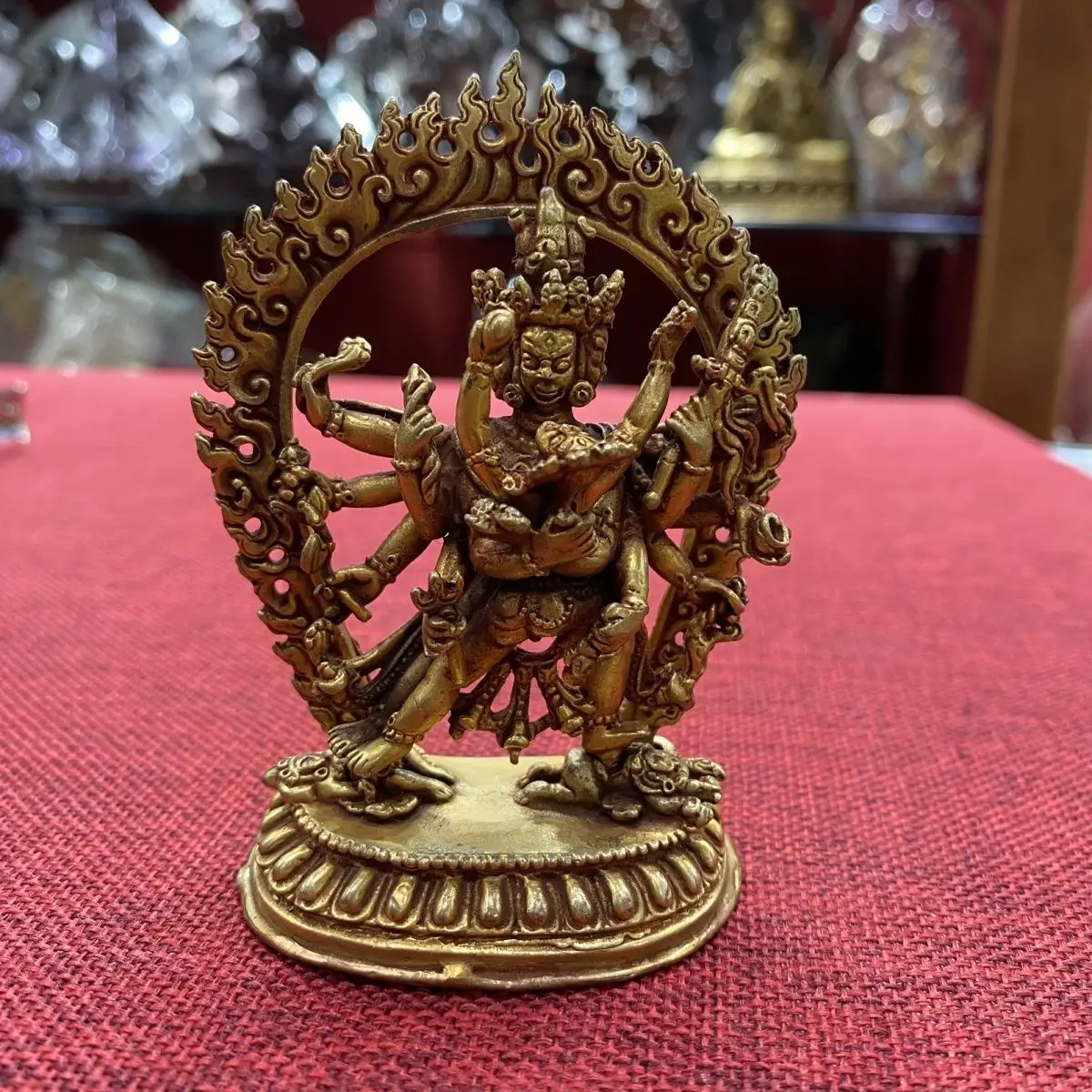 Nepalese copper gilt Shengle King Kong 3 inch copper ethnic style