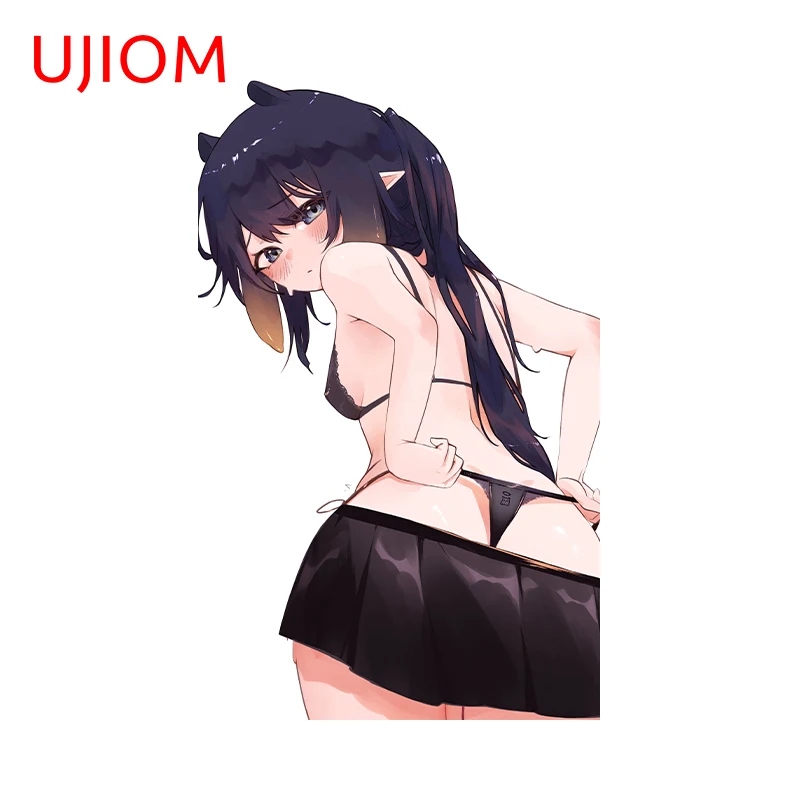 UJIOM 13cm X 8.2cm Slap Ass Ninomae Sexy Anime Girl Seductive Wall Stickers Bedroom Decal Alluring Window Home Wallpapers