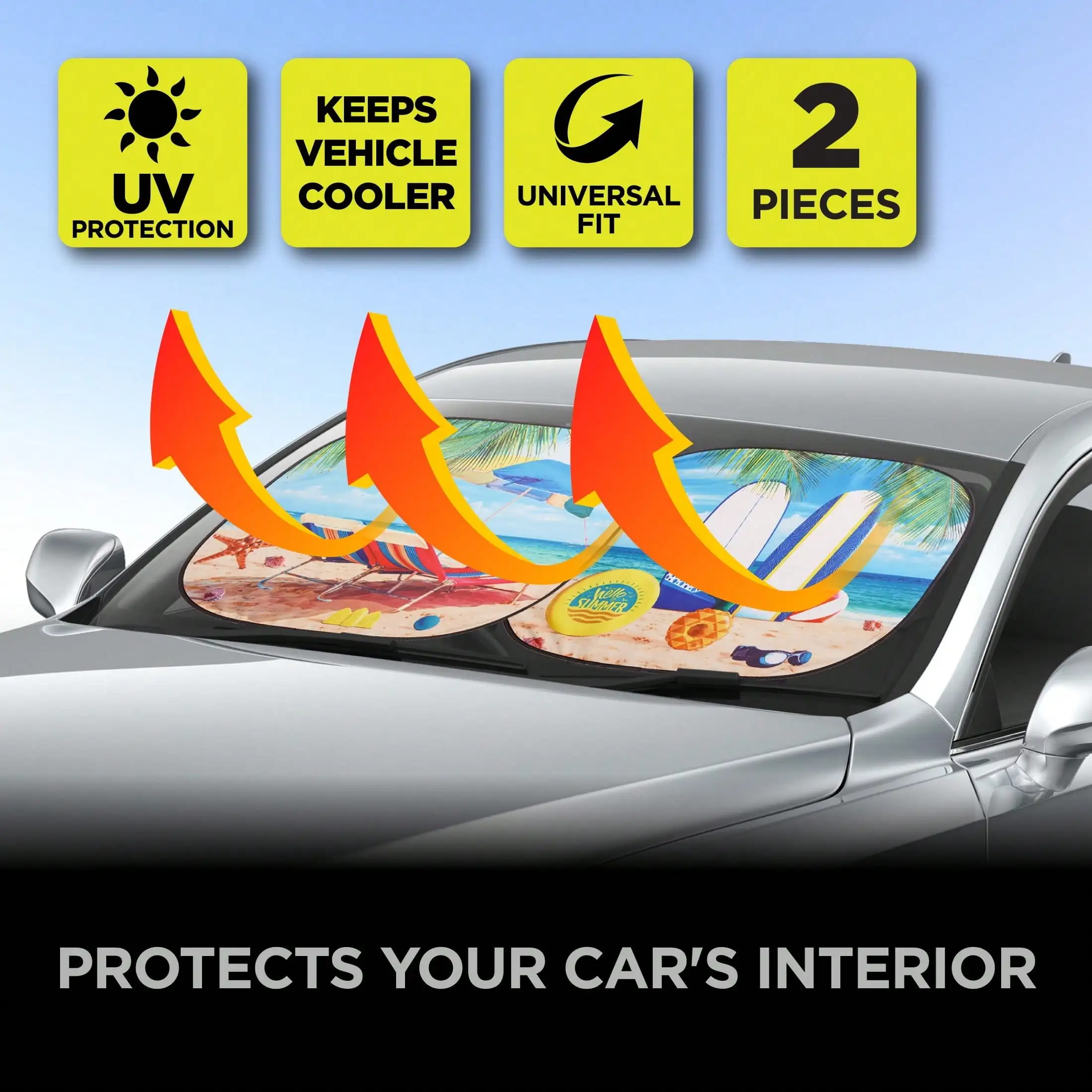 Солнечное свечение, блокирующее УФ-излучение, 1 пара, вращающийся солнцезащитный козырек на лобовое стекло 28,5 x 31,5 дюйма